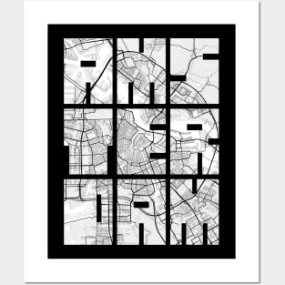 Amsterdam, Netherlands City Map Typography - Light Posters and Art